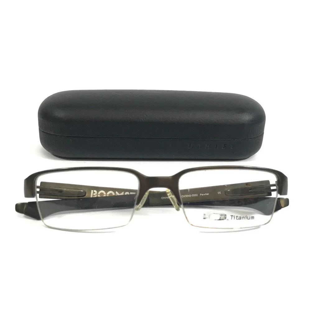 Boomstand Eyeglasses Frames Boomstand OX5042-0352 Pewter Gray Half Rim 52-19-140